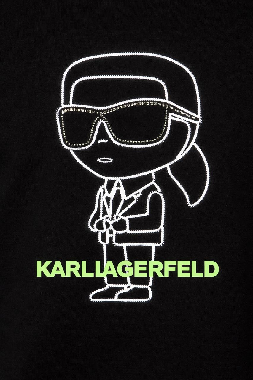 KARL LAGERFELD MDL BG LOGO BLK TSHIRT