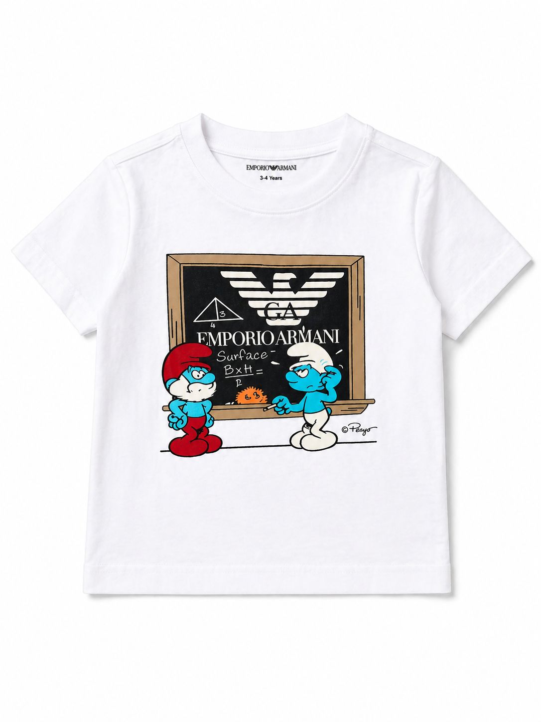Emporio Armani Kids Smurf White T-Shirt