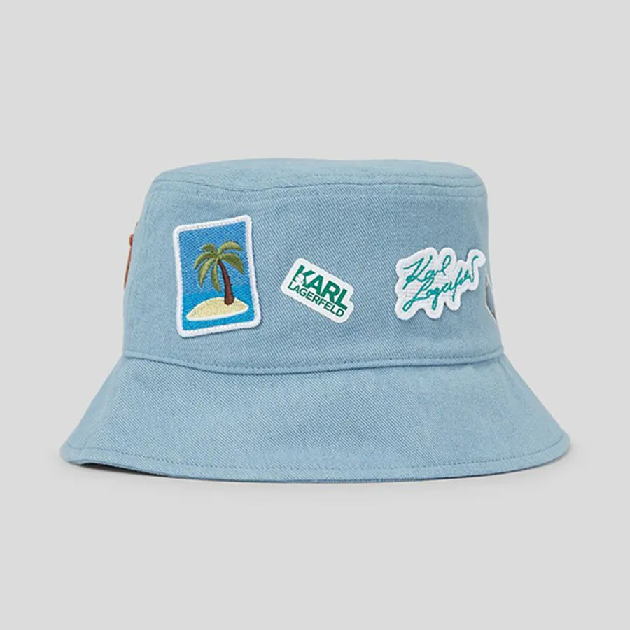 KARL LAGERFELD UNISEX Dinm Blue Bucket Hat