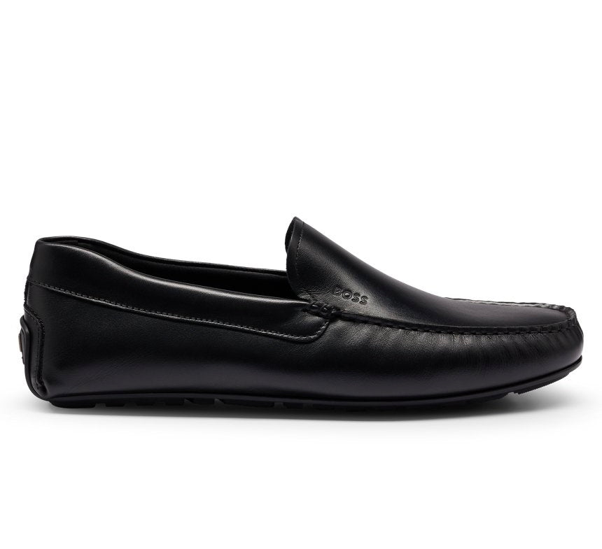 BOSS LEATHER MOCCASINS WITH DRIVER SOLE AND FULL LINING