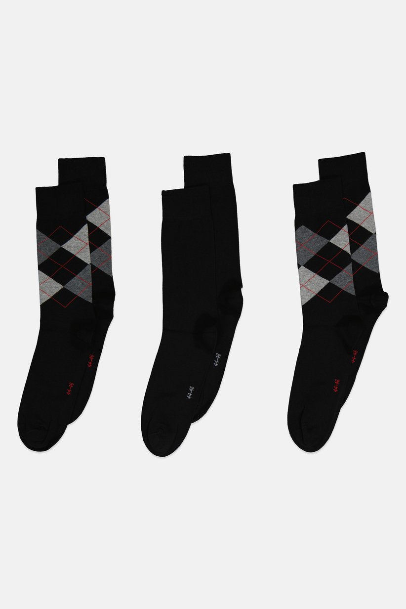 Tchibo
Men 3 Pair Argyle Print Socks, Multicolor