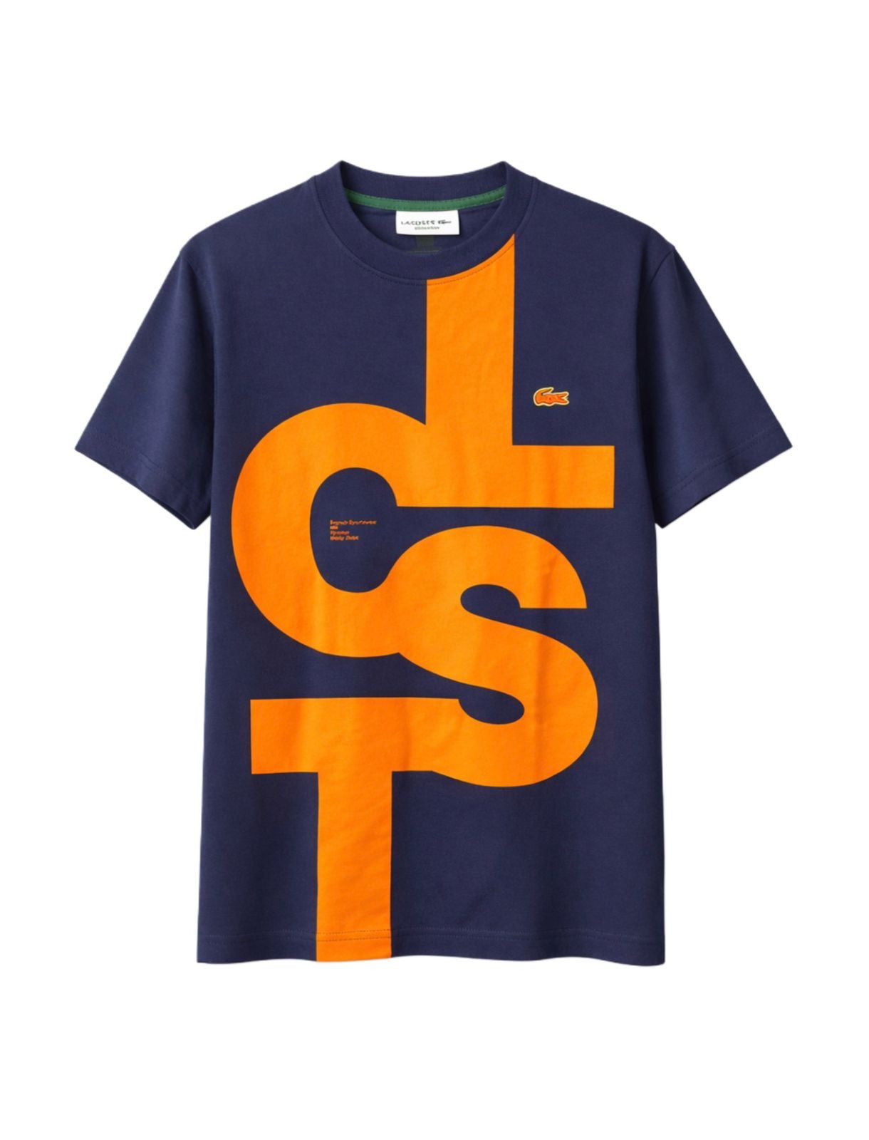 LACOTSE TSHIRT SLIM FIT NVY/ORNG