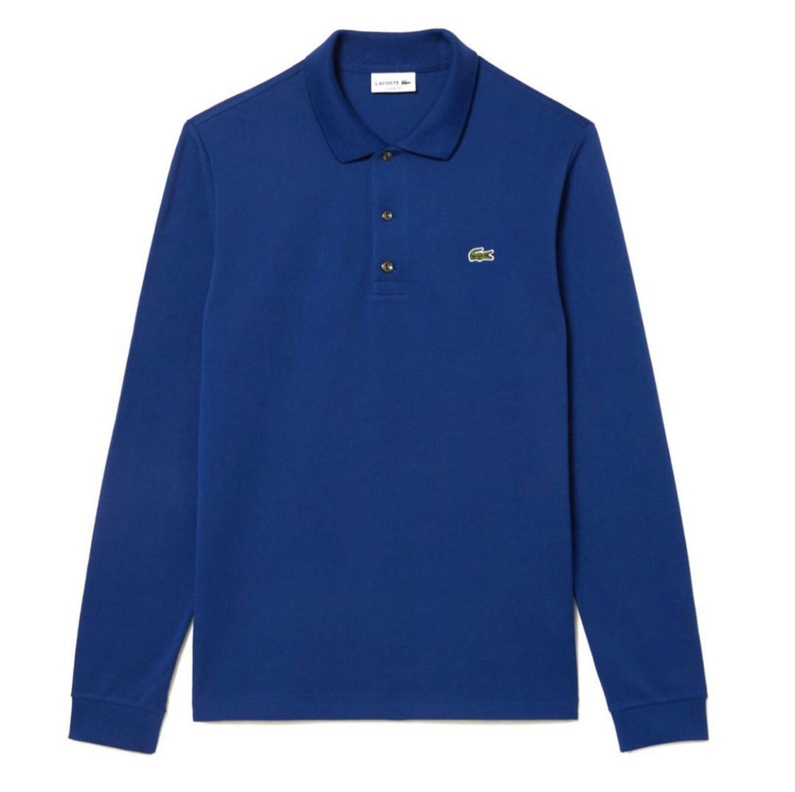 polo lacoste long sleeve slim fit tshirt blue