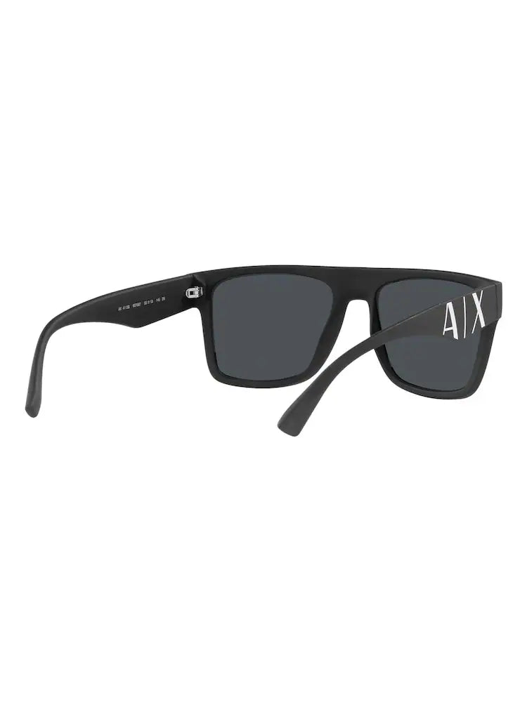 Armani Exchange Black Ax4113S Rectangle Sunglasses unisex