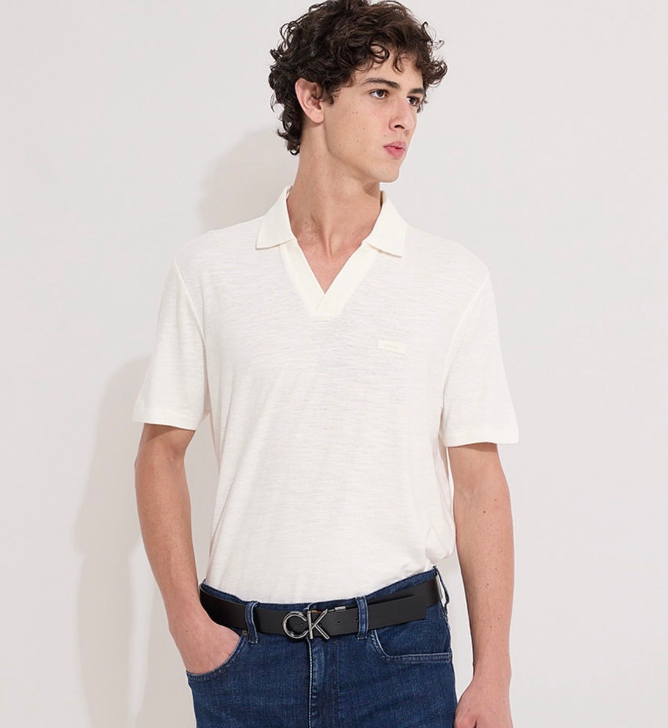 CALVIN KLEIN LEATHER BELT BLACK