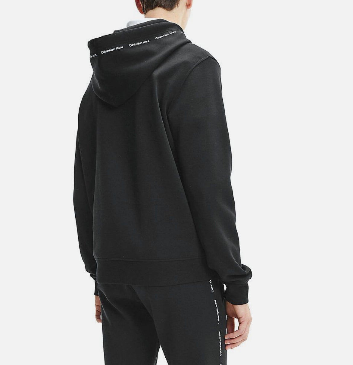 Calvin Klein HOODIE PRINTED HOOD BLACK