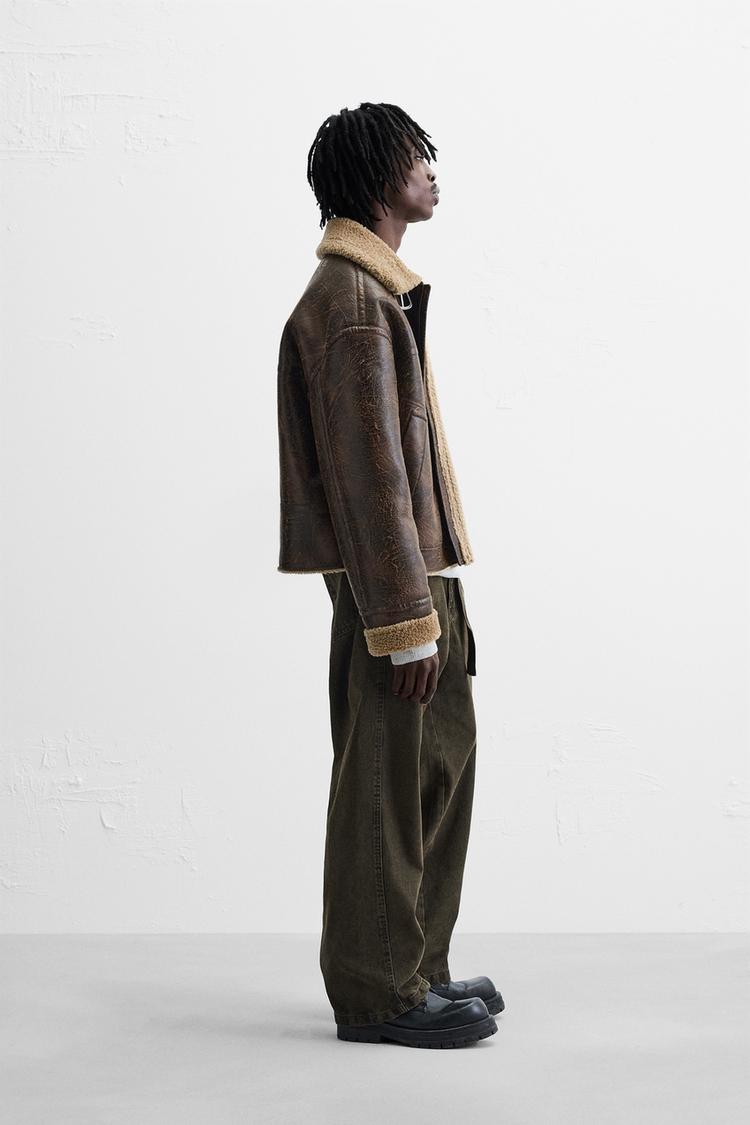 Zara FAUX LEATHER JACKET