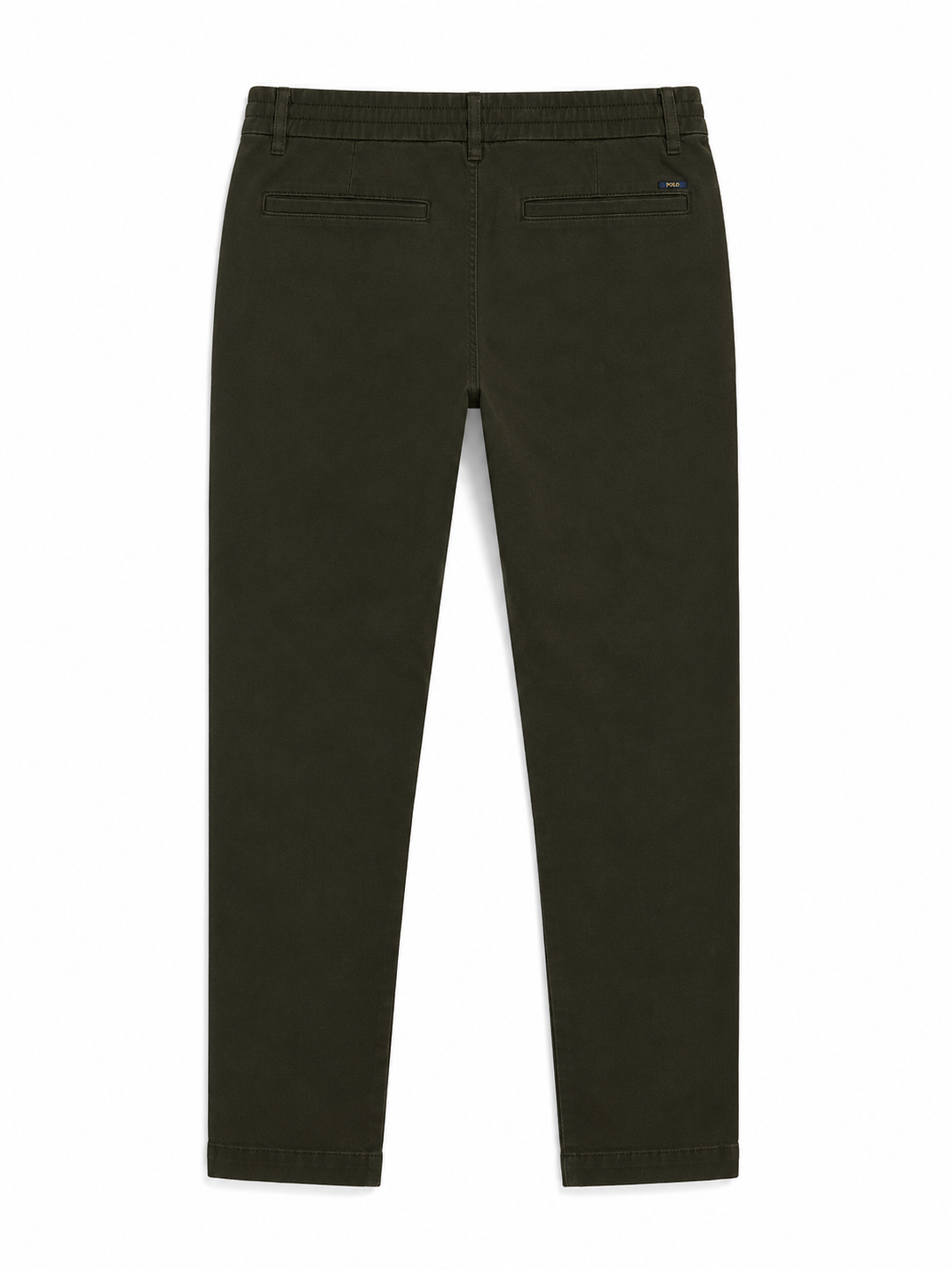 Ralph Lauren straight fit linen cotton trouser dark green