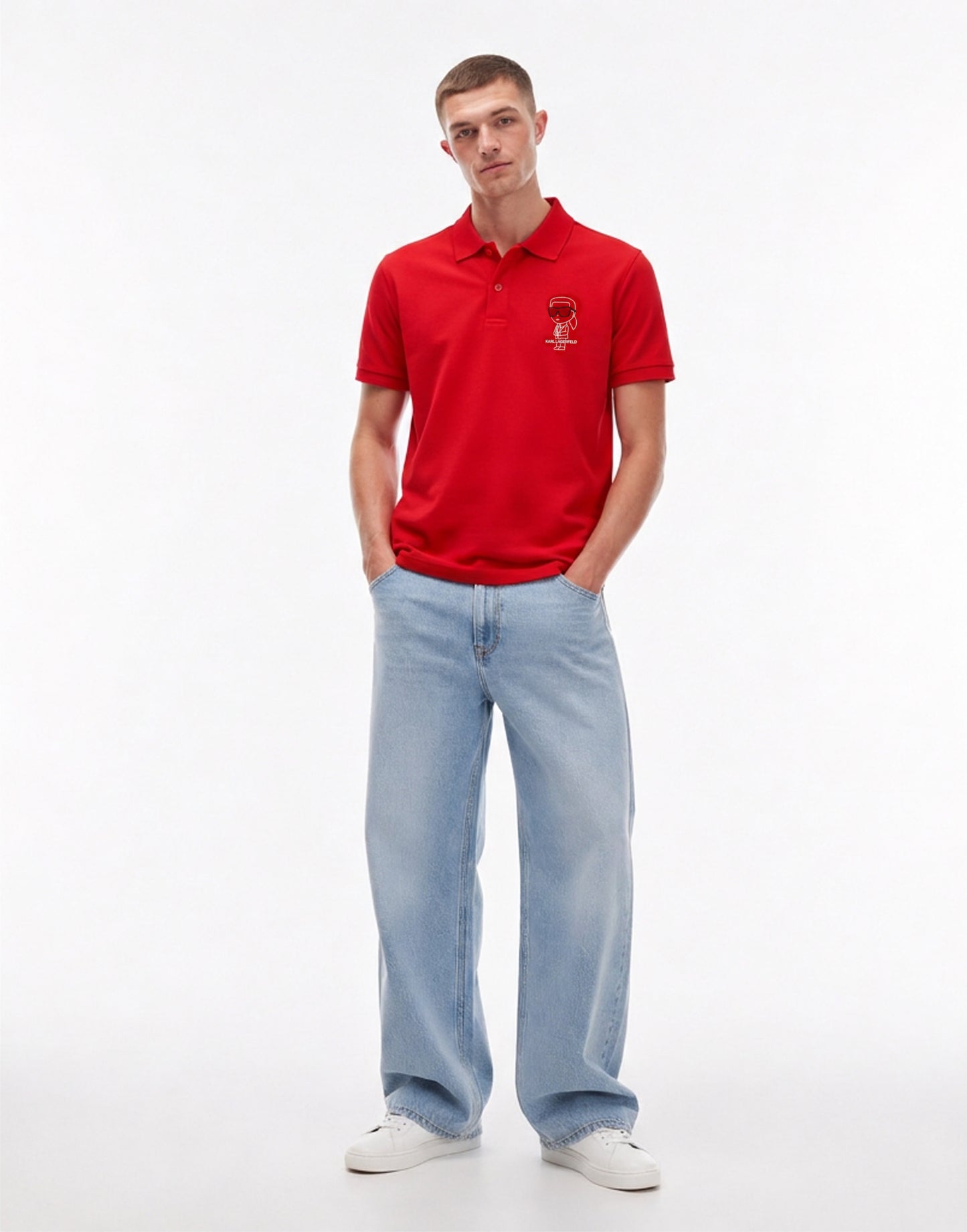 Karl Lagerfeld polo shirt red