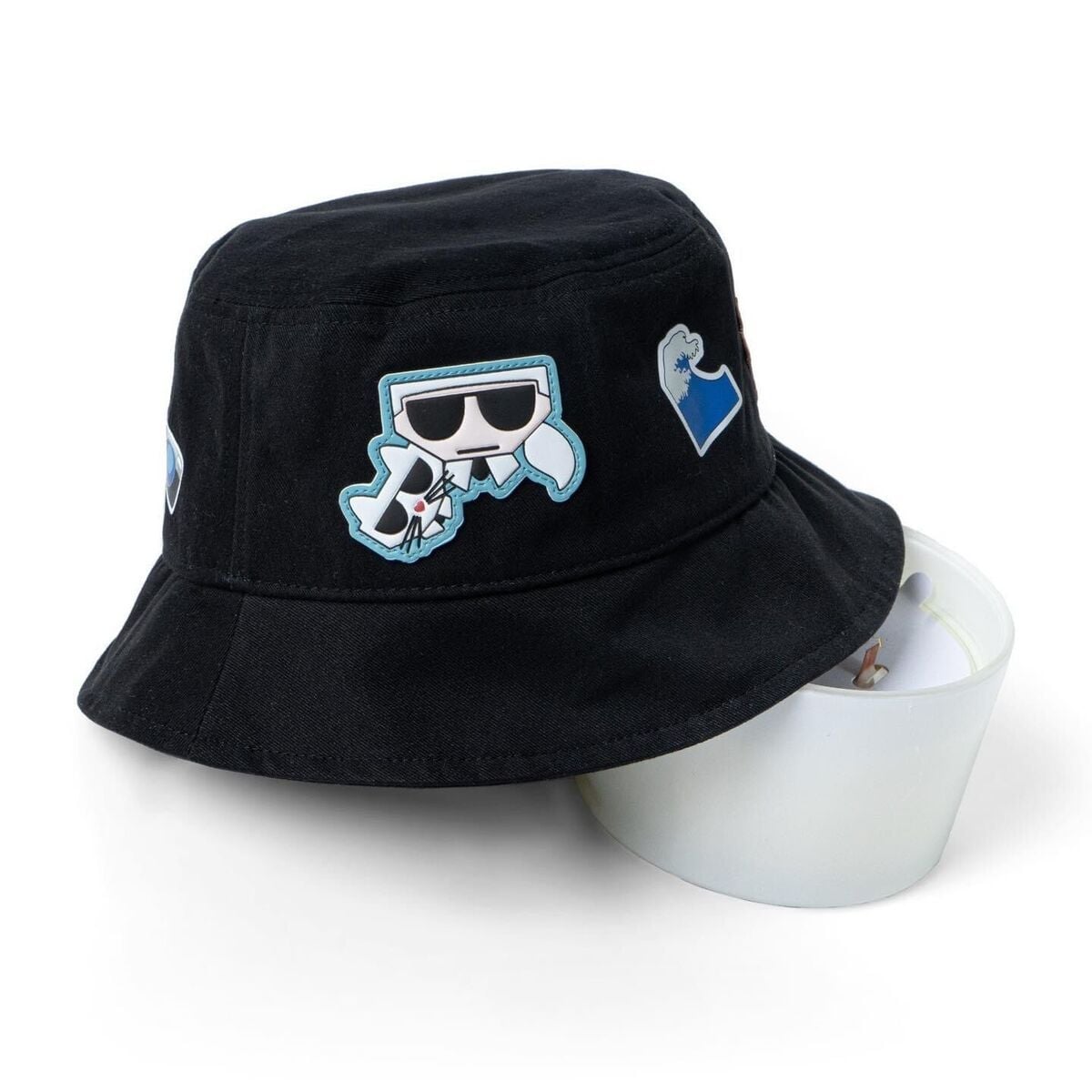 KARL LAGERFELD UNISEX Black Bucket Hat