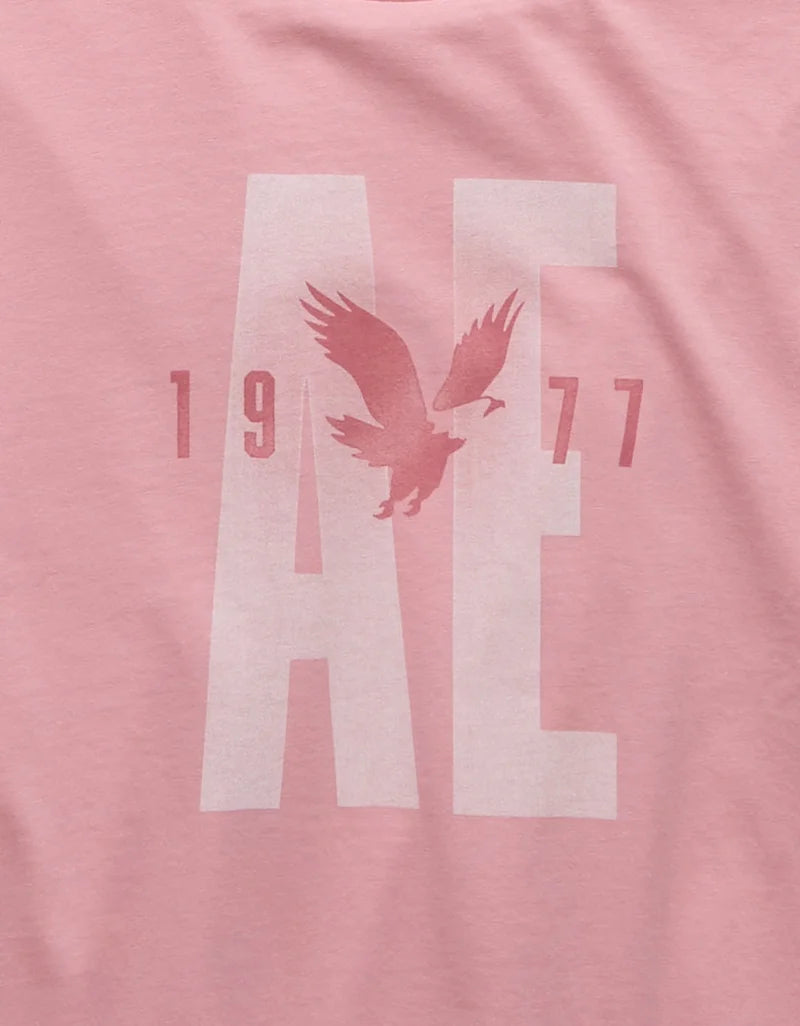 AMRICAN EAGLE MDL PRNTD PINK TSHIRT