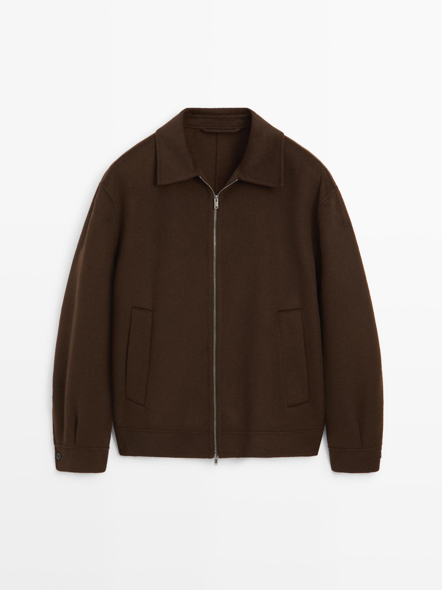 Massimo dutti DOUBLE WOOL BLEND JACKET WITH ZIP DETAIL