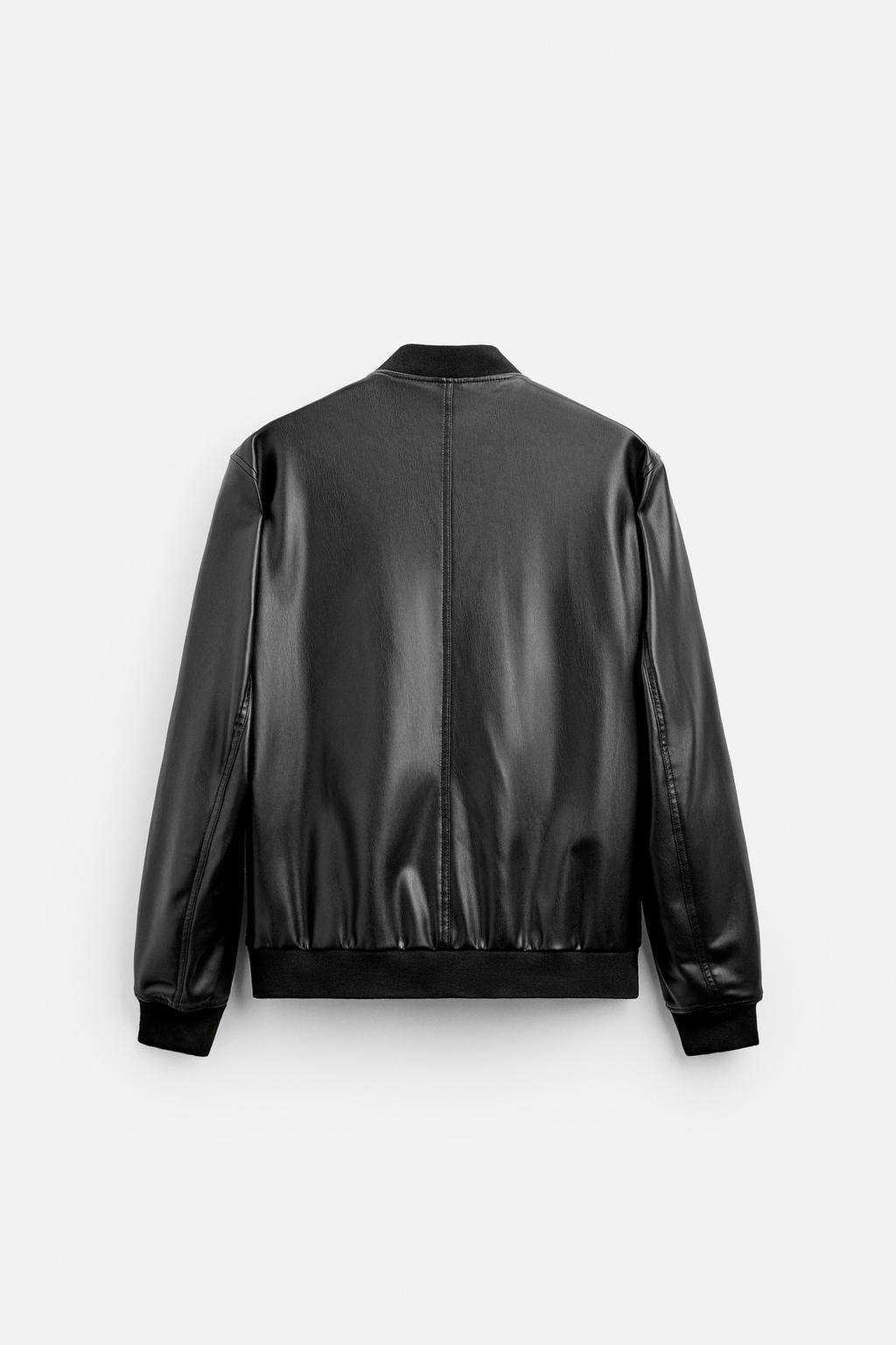 Zara Jacket Leather Bomber Basic