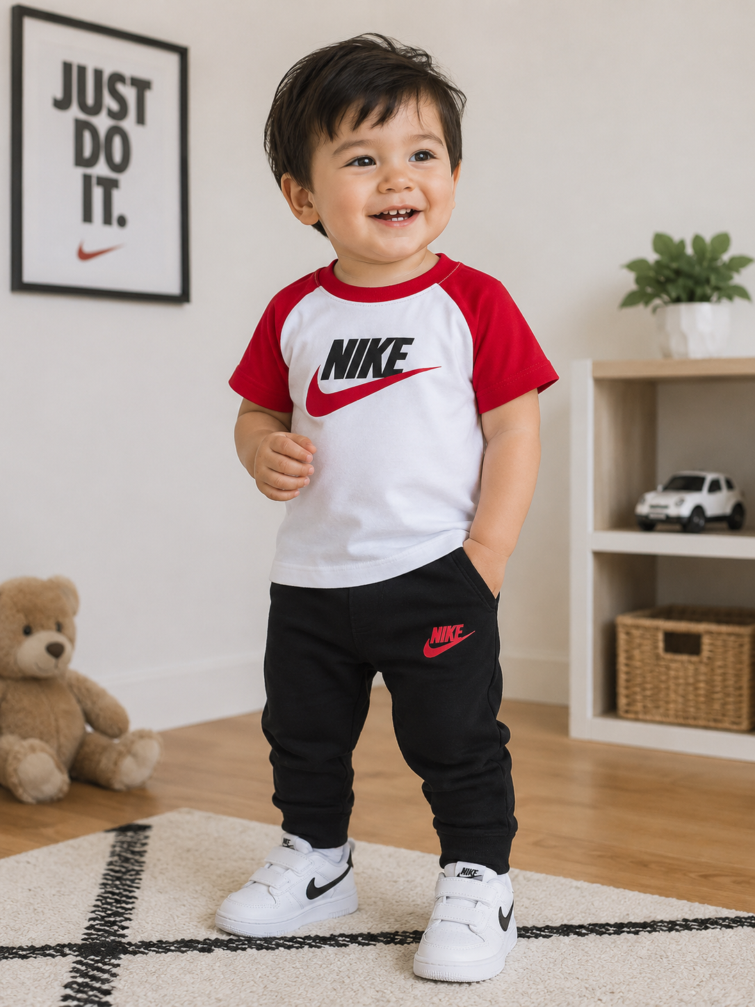 Nike boys Short Sleeve Shirt and Jogger Set