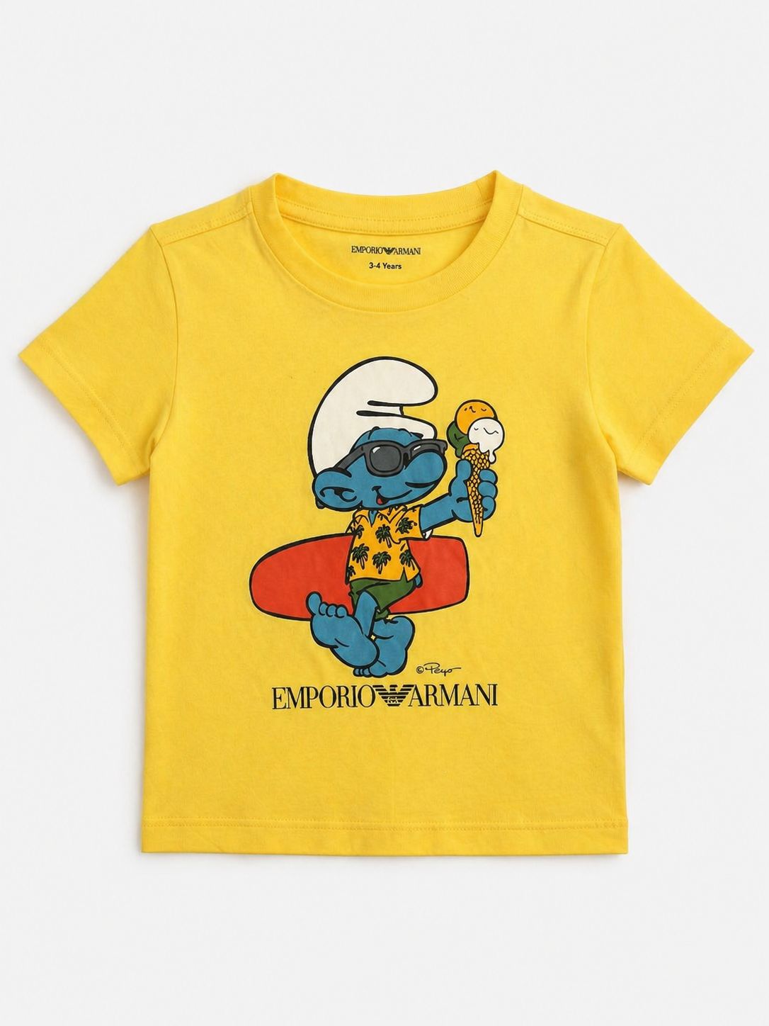 Emporio Armani Kids Smurf Yellow T-Shirt
