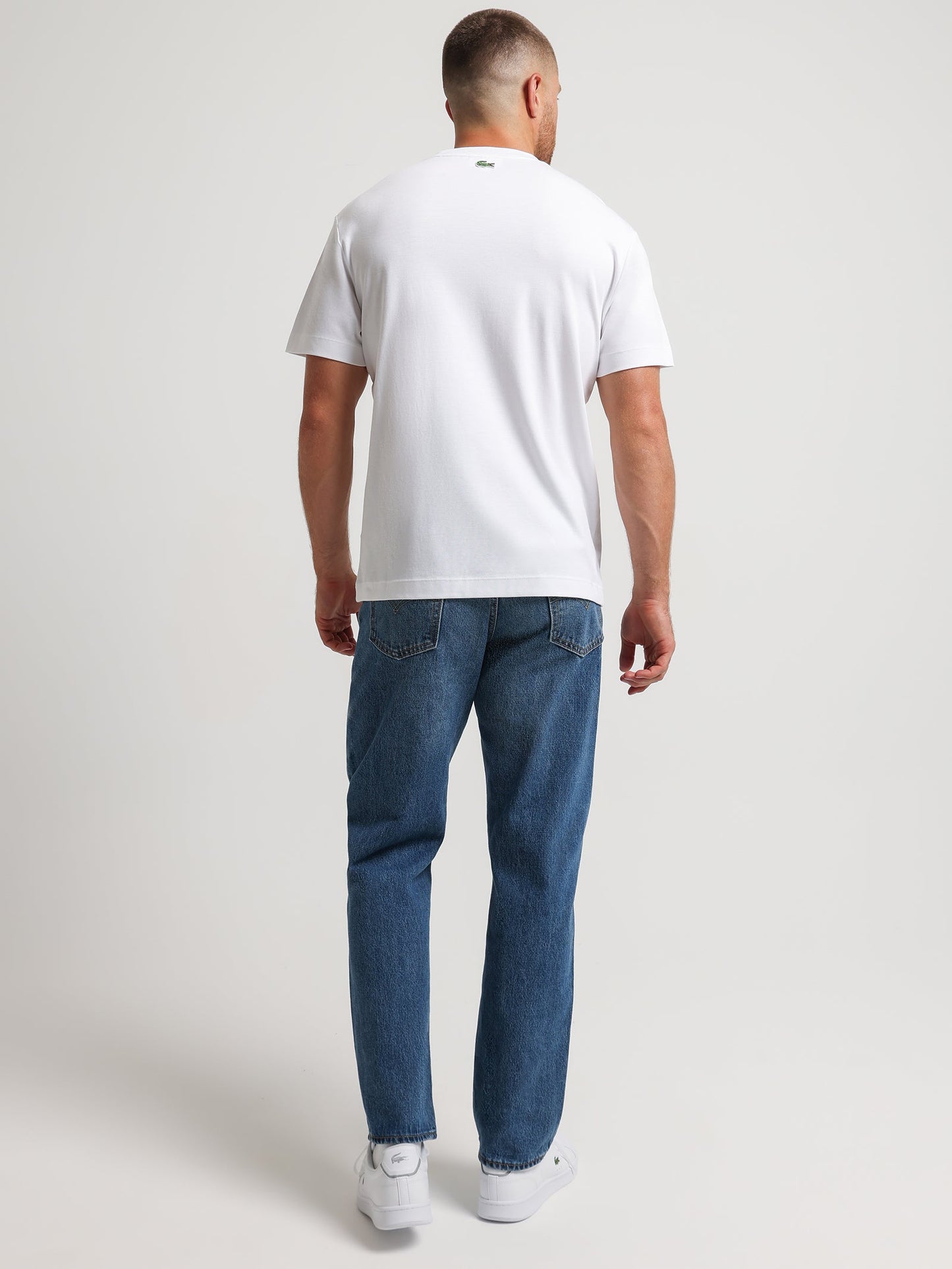 LACOSTE TSHIRT GRN LOGO White