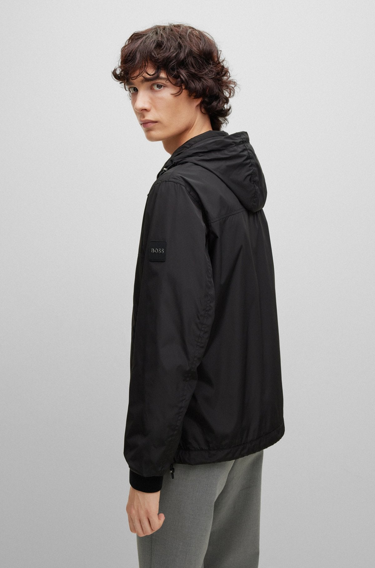 BOSS wind breaker jacket Black color