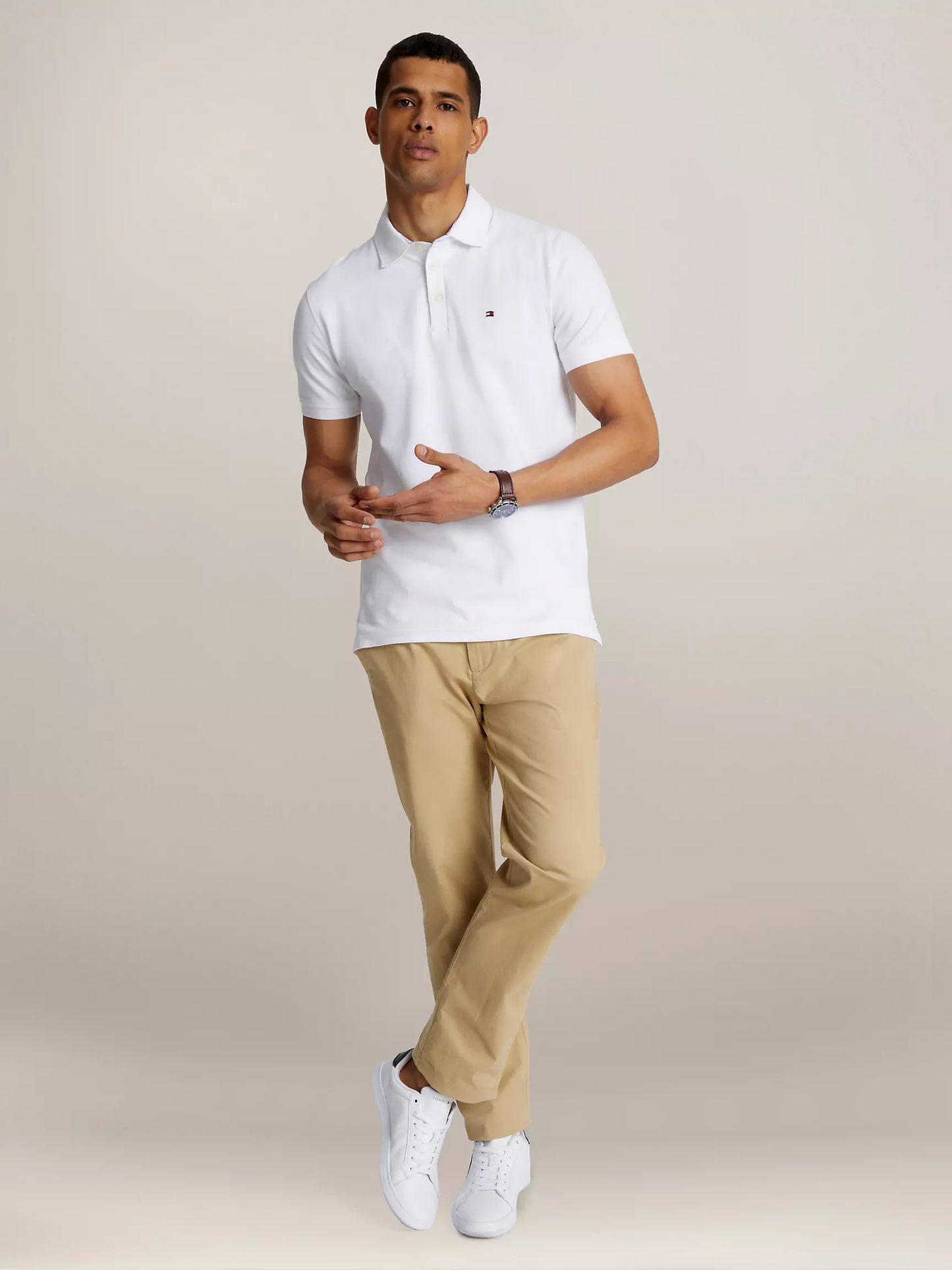 Tommy Hilfiger polo white tshirt slim fit