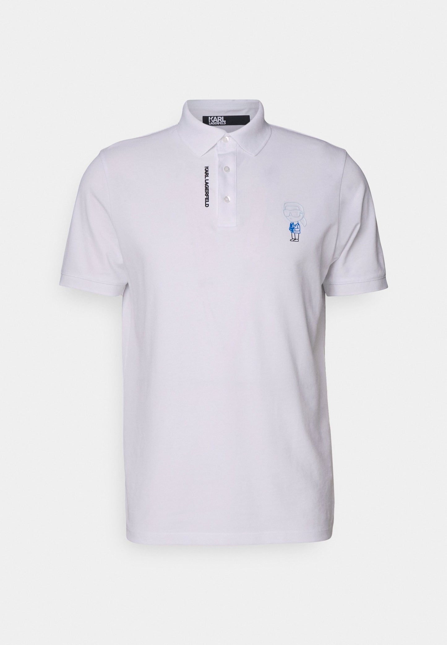 KARL LAGERFELD SLIM FIT POLO TSHIRT WHITE
