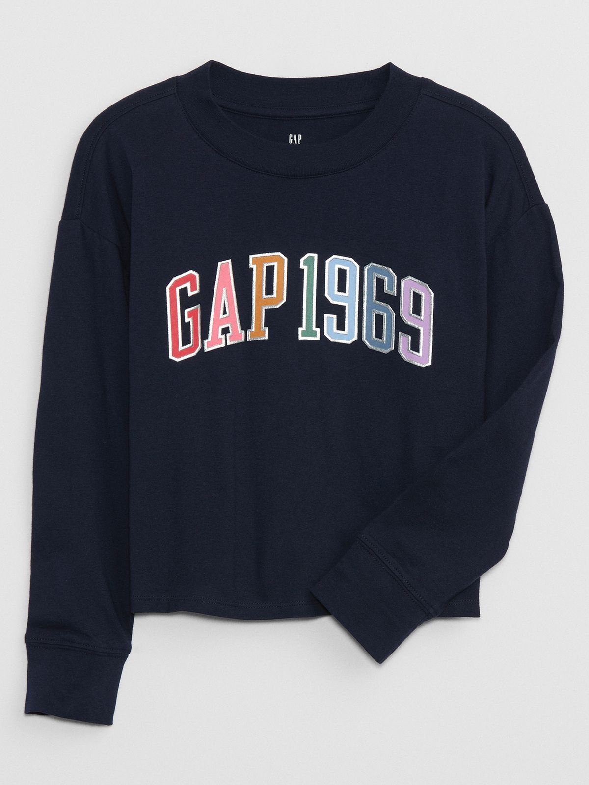 GAP GIRLS LONG SLEEVE COTTON TSHIRT NVY