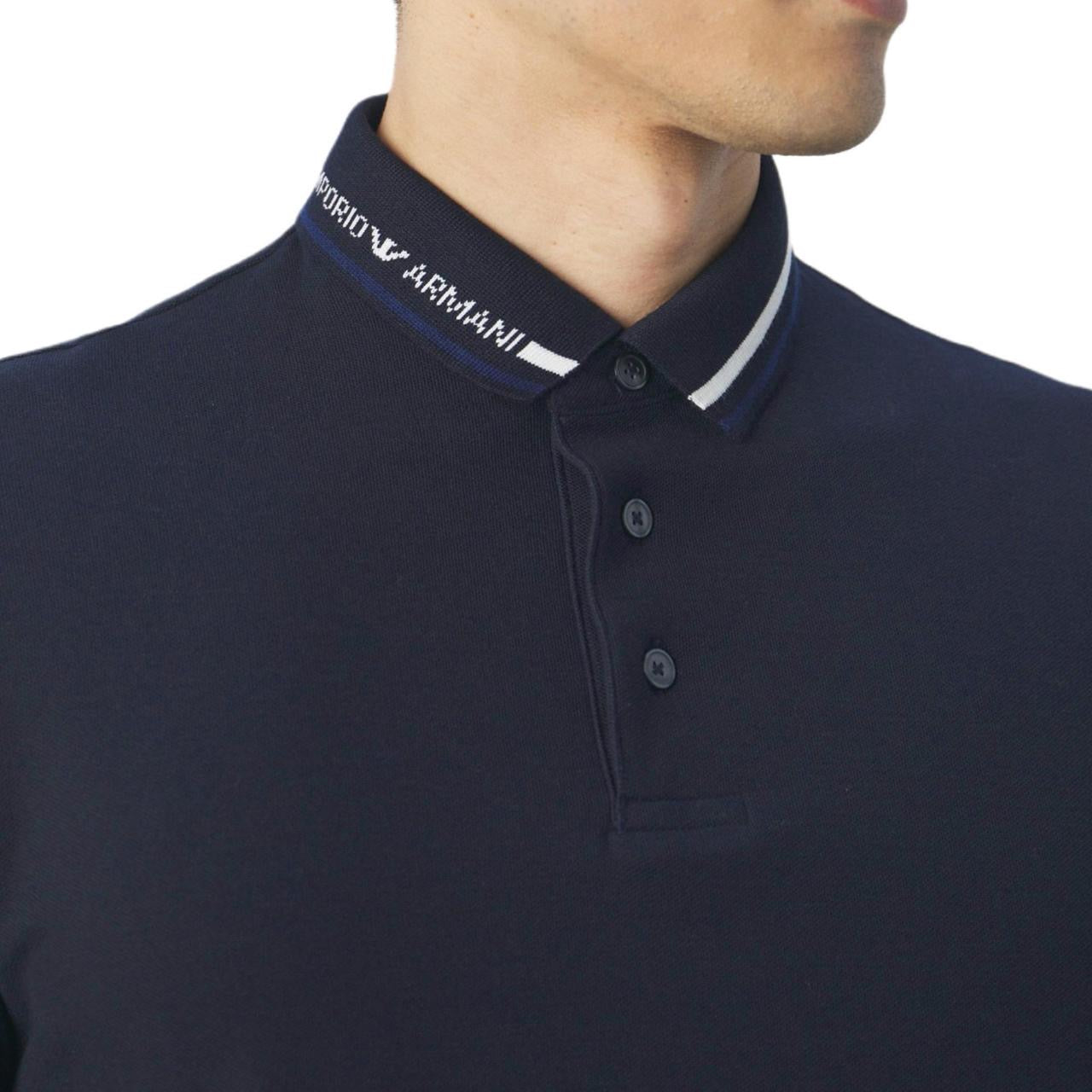 Emporio Armani Polo Cotton T-shirt Slim fit navy