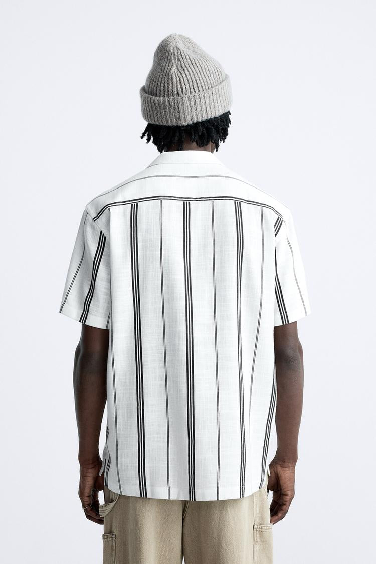 Zara striped linen shirt
