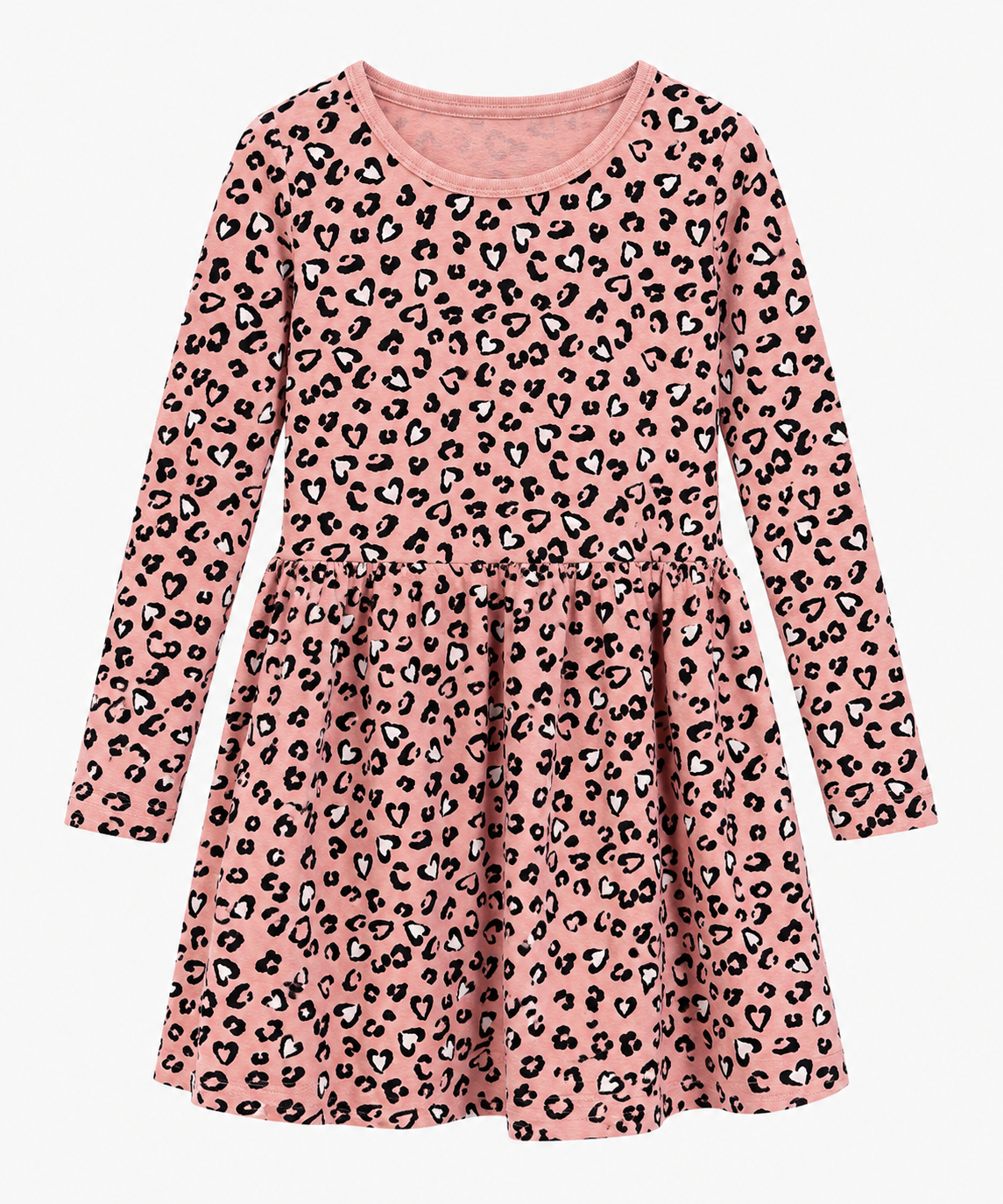 Mothercare Girls’ Leopard Print Long Sleeve Dress
