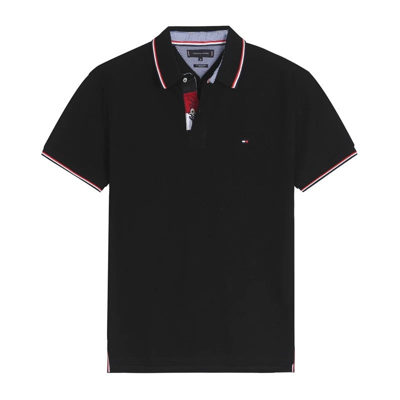 TOMMY HILFIGER SLIM FIT POLO TSHIRT P-CLR BLK