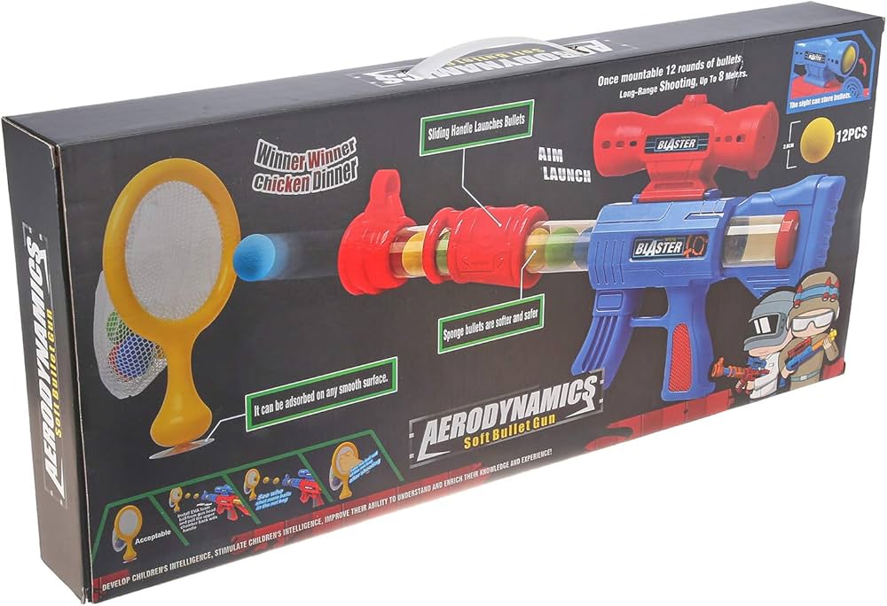 Lh 666-9A Soft Bullet Gun Toy, 14 Pieces