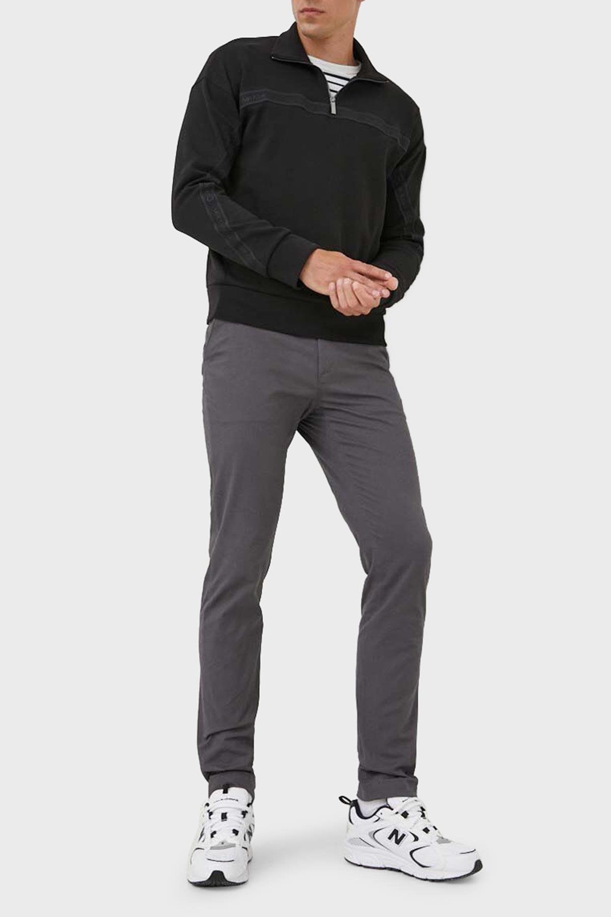 Calvin klein SWEATSHIRT LOGO TAPE INTERLOCK Q ZIPPER