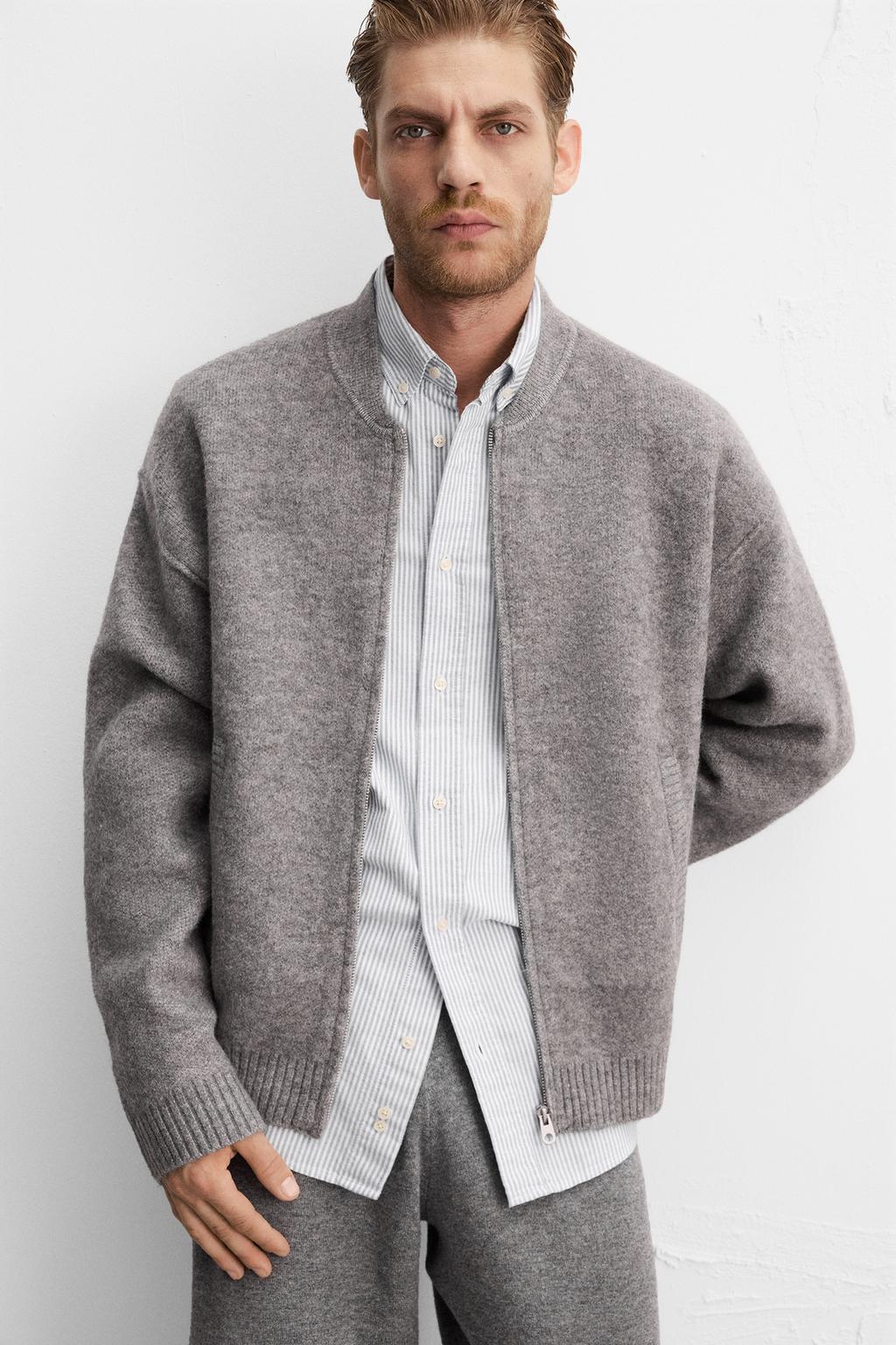 Jacket Zara Zip Up Wool