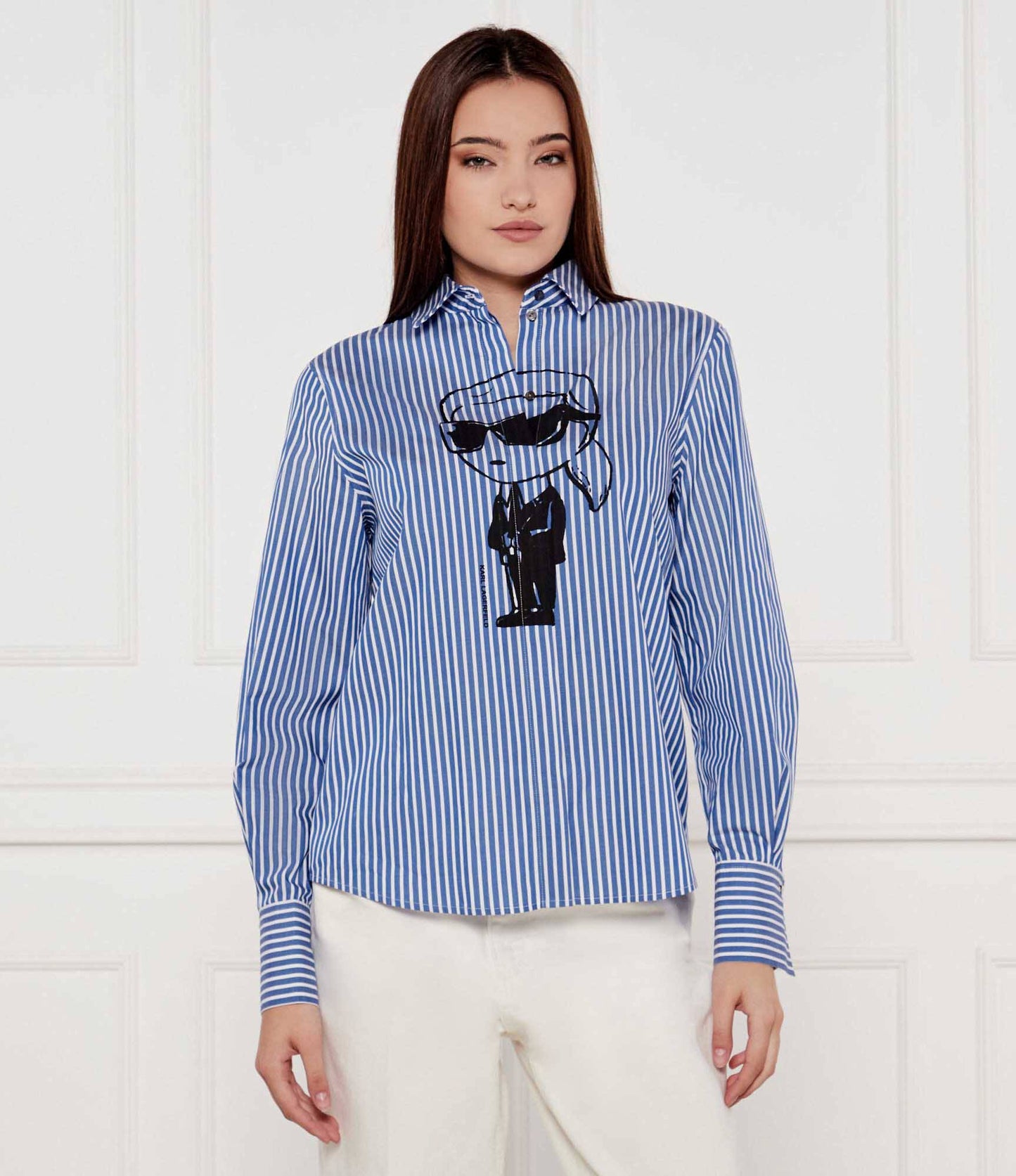 KARL LAGERFELD Women oversized shirt baby blue