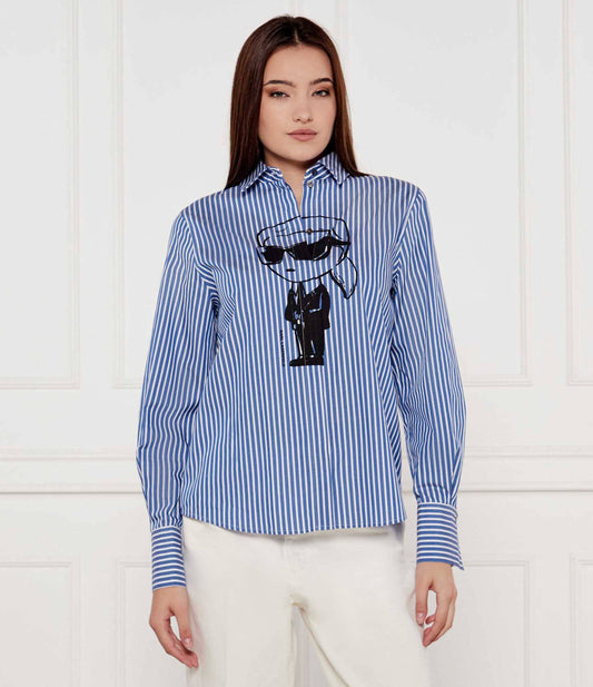 KARL LAGERFELD Women oversized shirt baby blue
