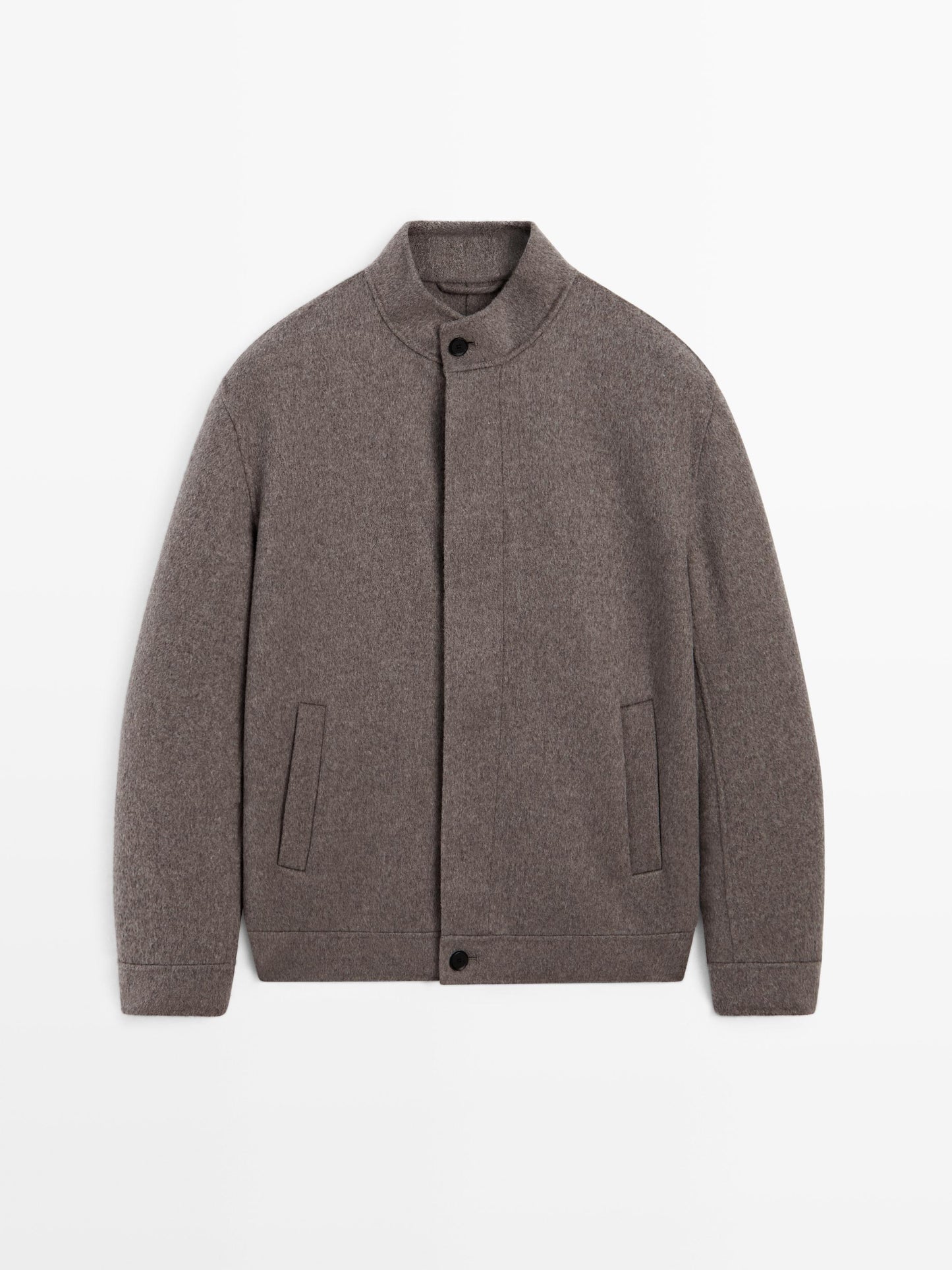 Massimo dutti DOUBLE WOOL BLEND JACKET mink