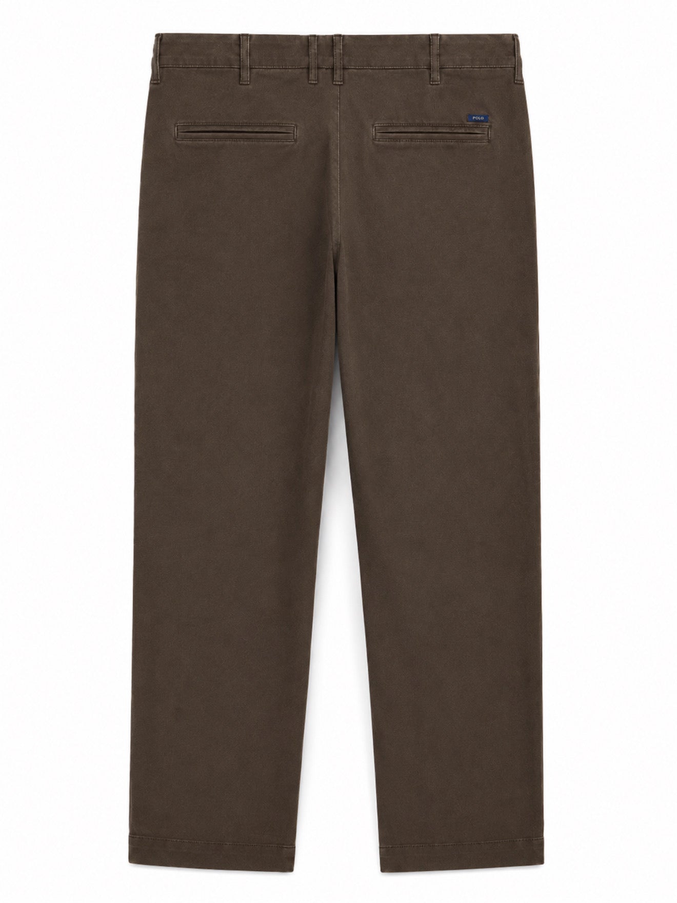 Ralph Lauren straight fit linen cotton trouser brown