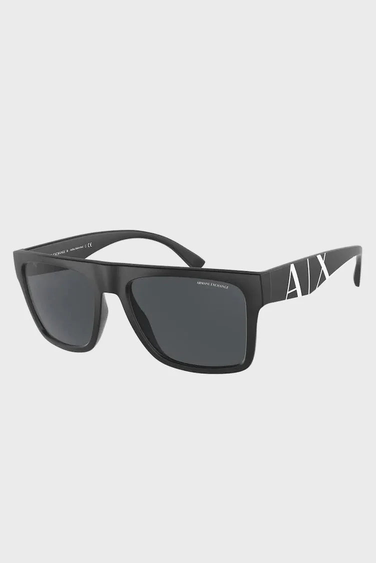 Armani Exchange Black Ax4113S Rectangle Sunglasses unisex