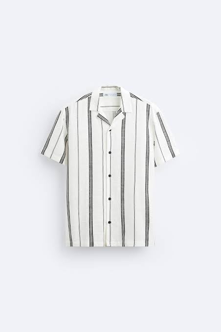 Zara striped linen shirt