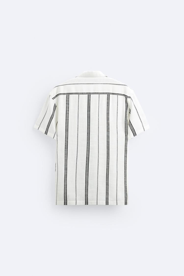 Zara striped linen shirt