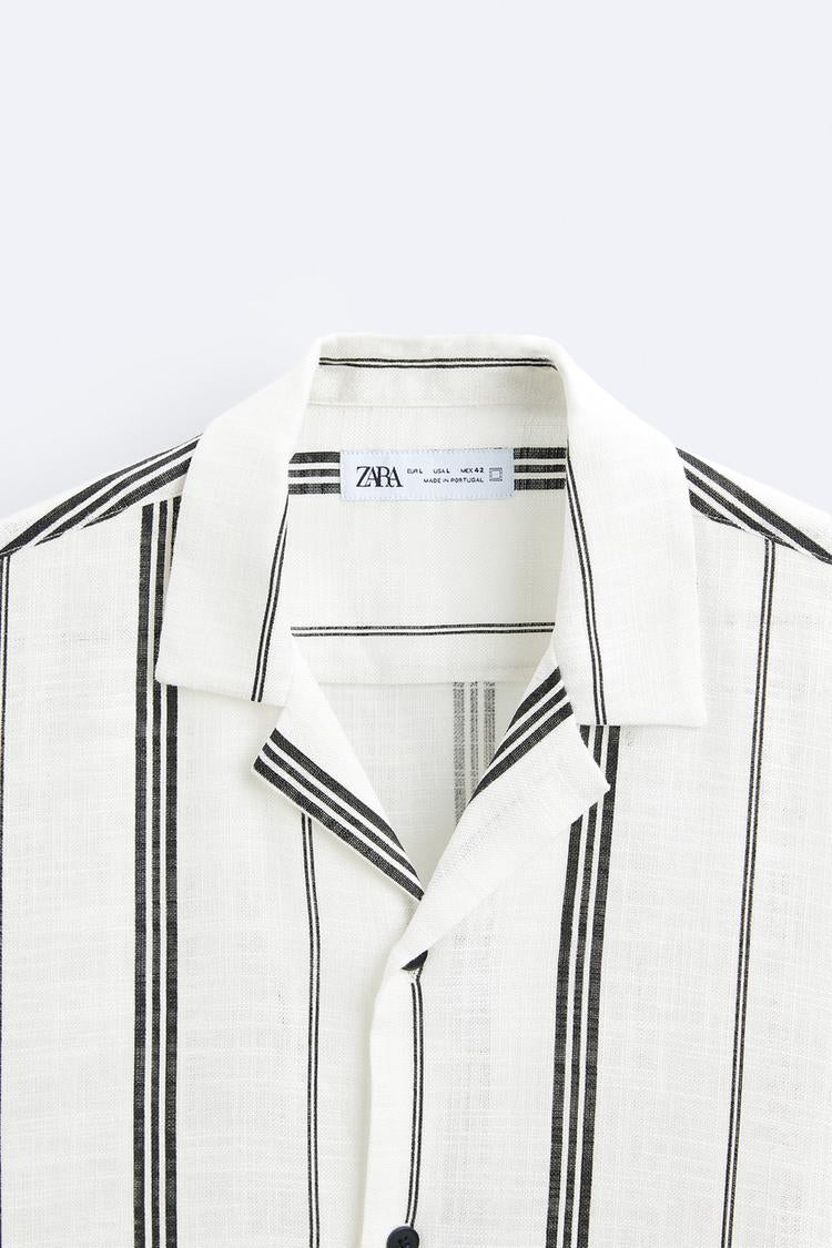 Zara striped linen shirt