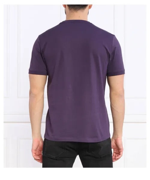 HUGO SML SQR LOGO TSHIRT DRK PURPLE