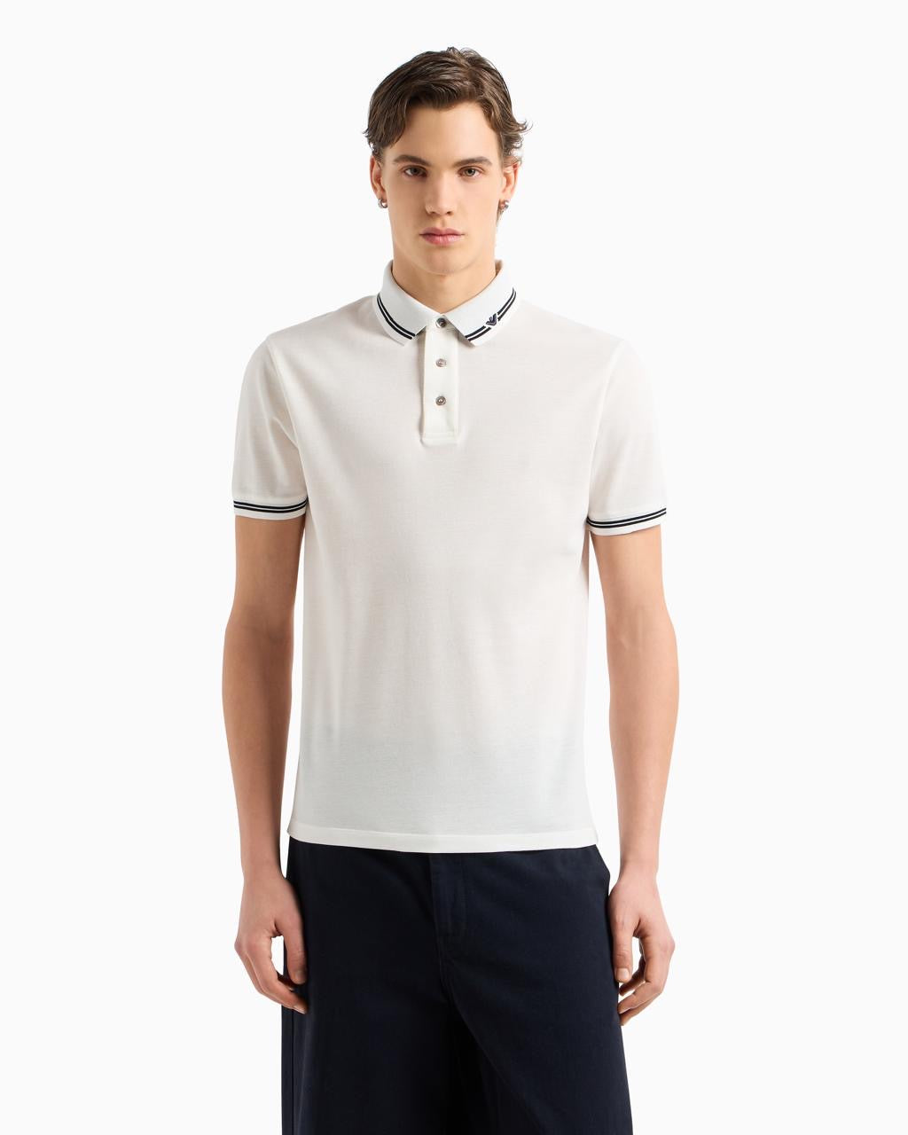 Emporio Armani White Polo T-shirt slim fit