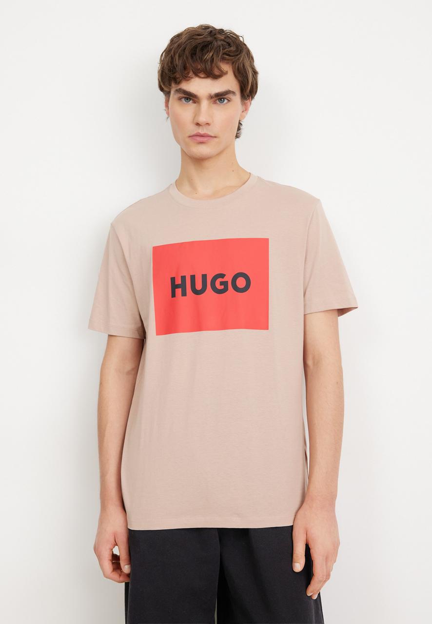 HUGO SQR RED LOGO TSHIRT PINK