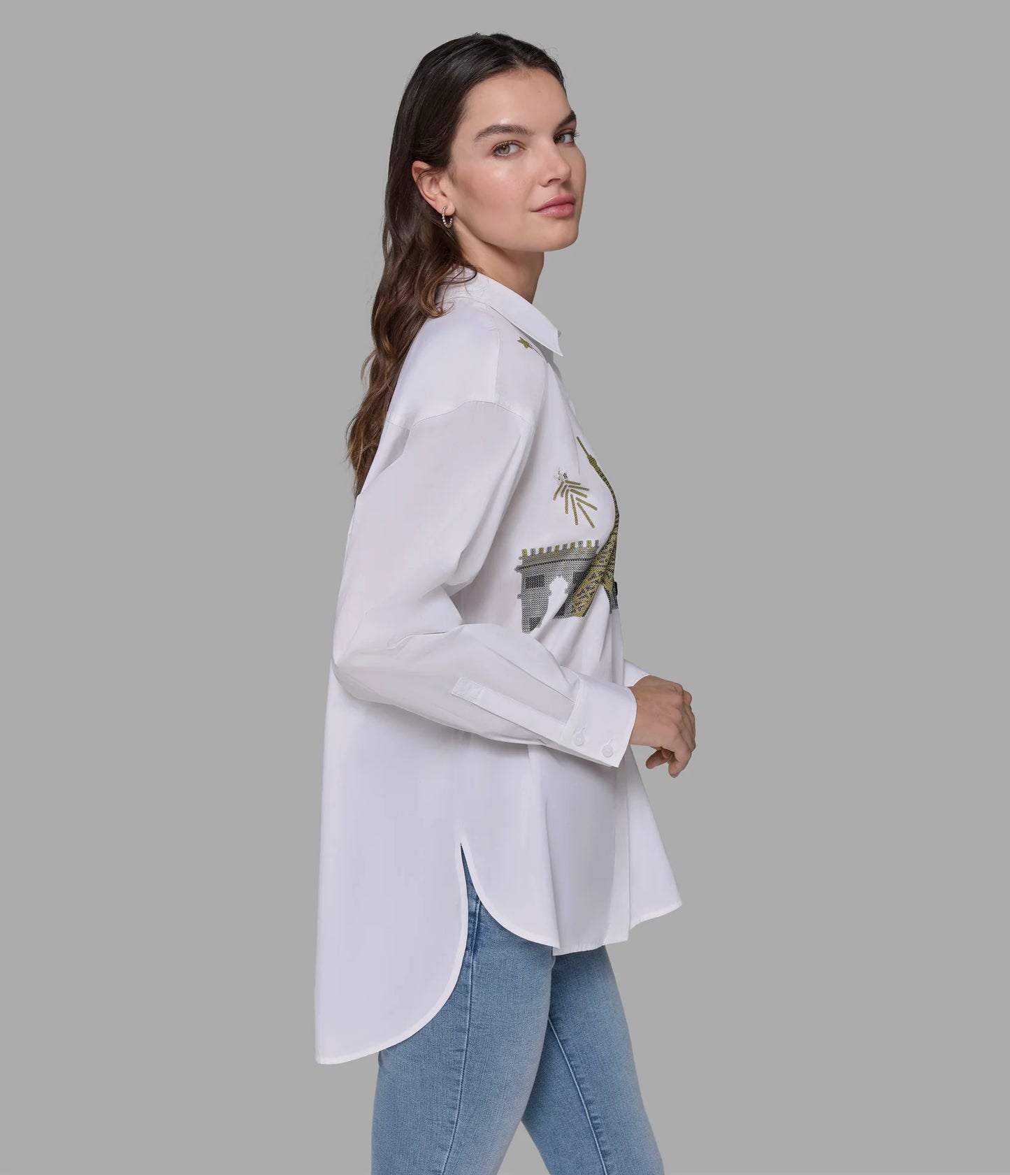 KARL LAGERFELD Women oversized shirt white   Castle