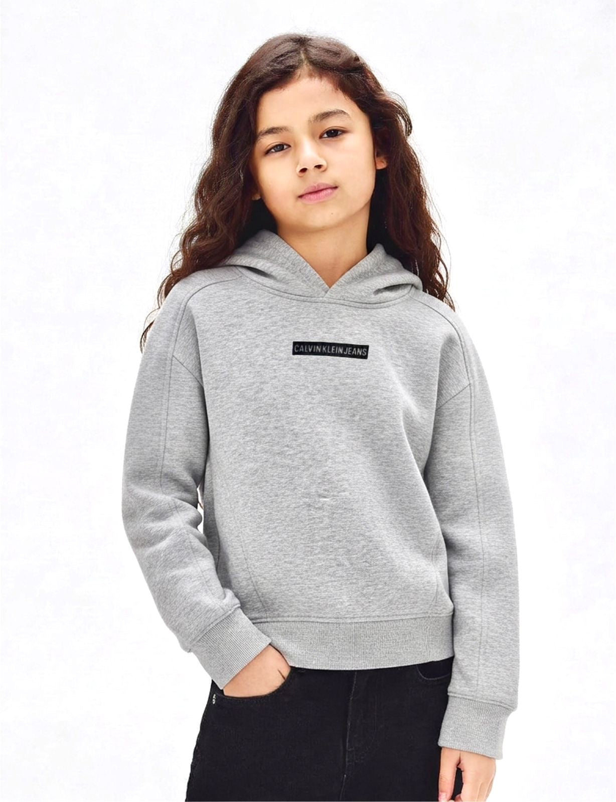 CALVIN KLEIN Relaxed Hoodie in Organic Cotton Blend Fleece unisex