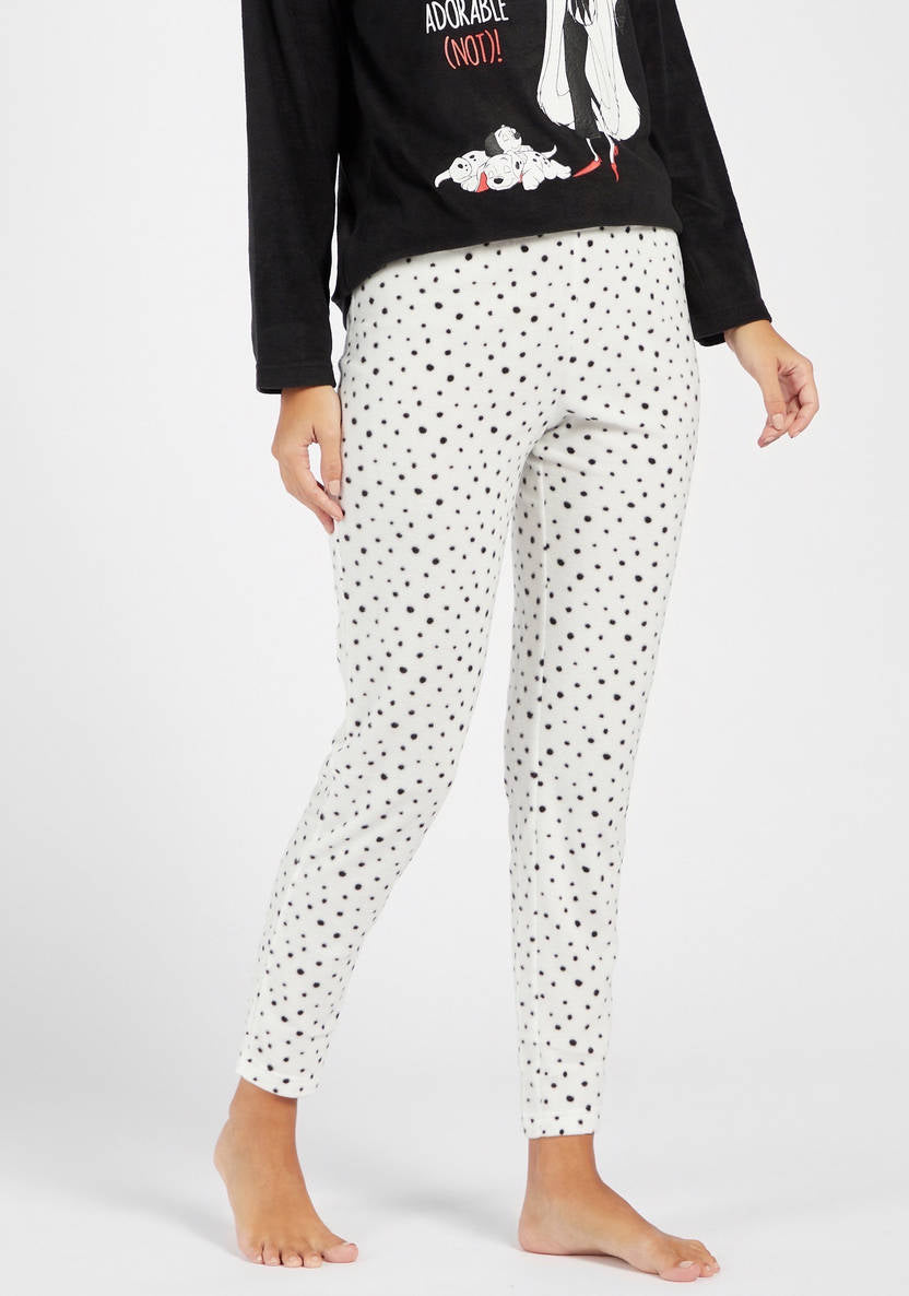 101 Dalmatians printed T-shirt and pajama pants set