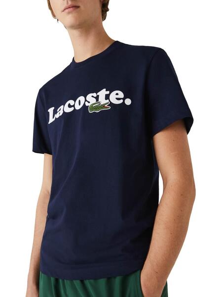 LACOSTE TSHIRT  PRNTD NAVY