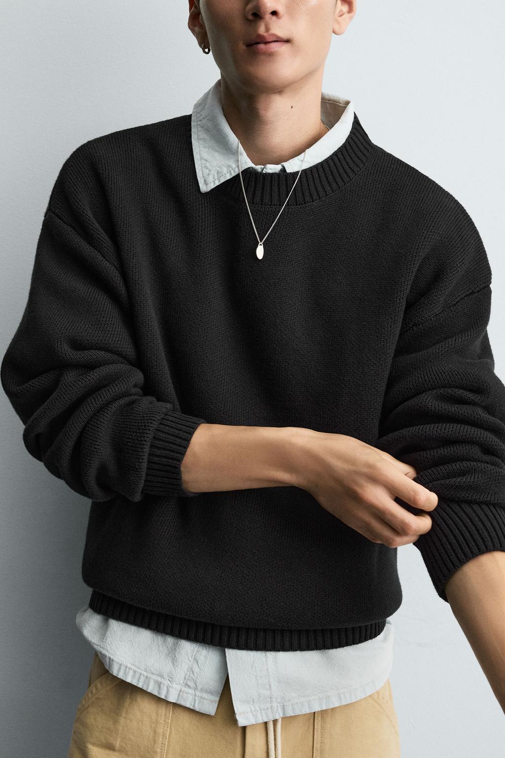 Zara Men Blend Pullover Black