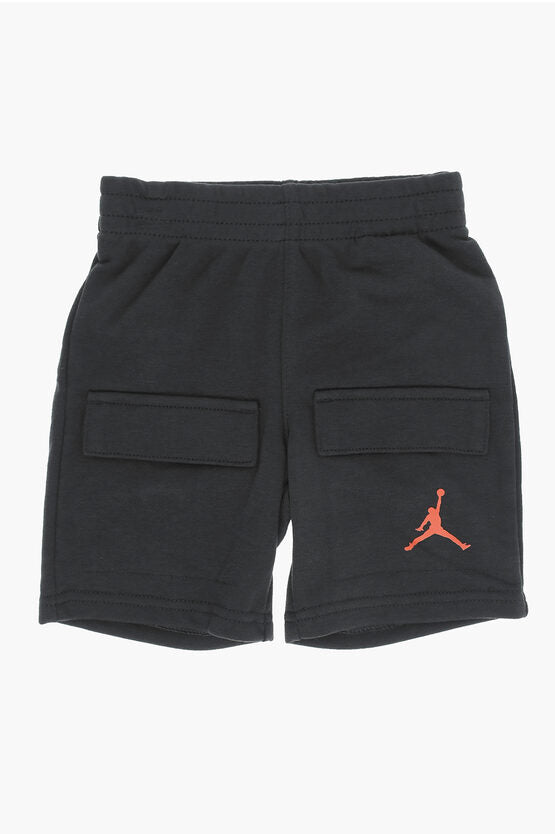 AIR JORDAN CREWNECK T-SHIRT AND SHORTS SET WITH PRINTED LOGO