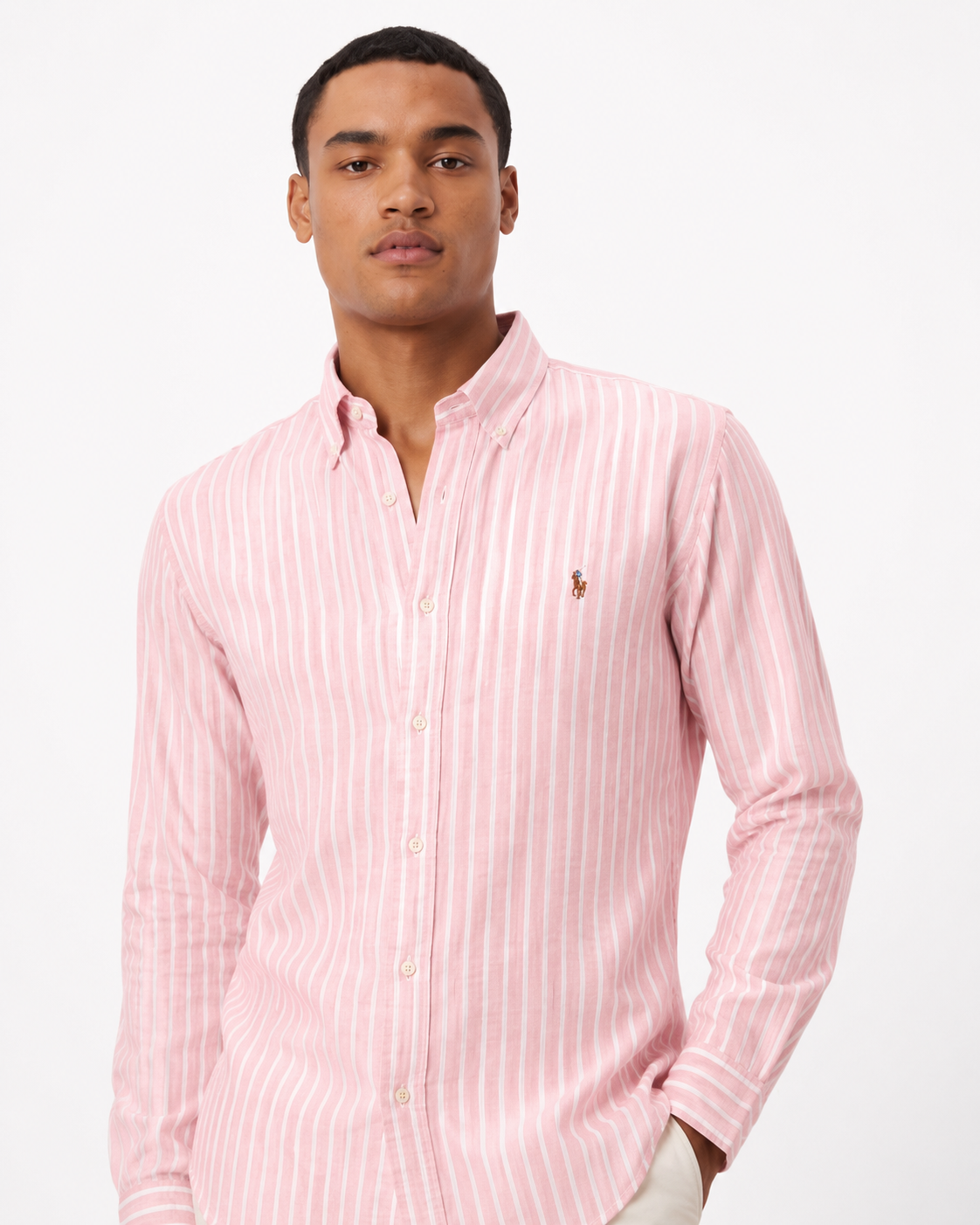 Polo Ralph Lauren striped linen button-down shirt custom fit