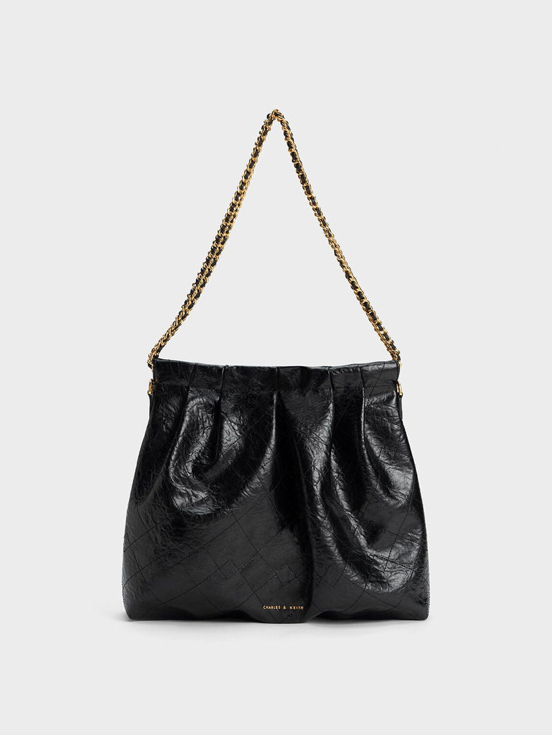 CHARLES & KEITH
Duo Double Chain Hobo Bag In Black